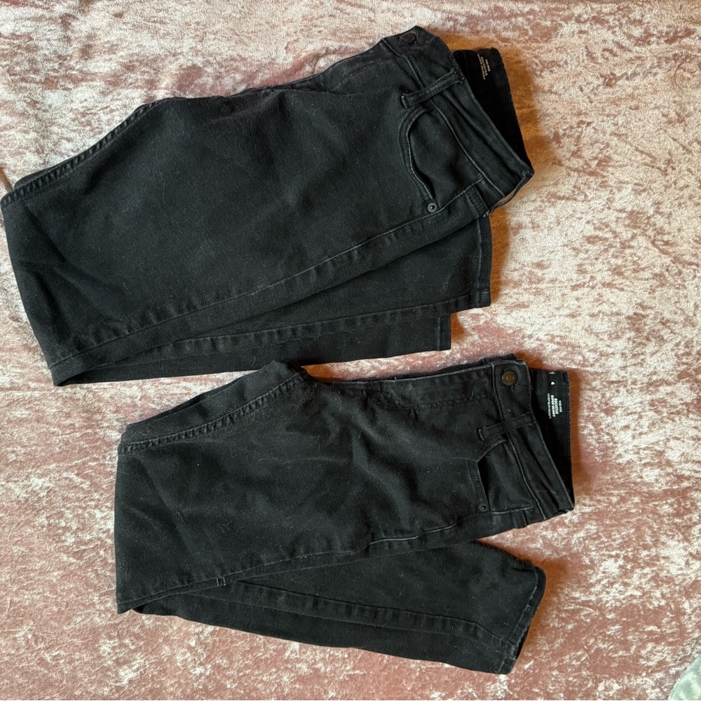 Old Navyset of 2 black Jeans size 4 high waisted rockstar super skinny  mid rise
